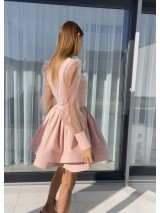 Spoločenské šaty s veľkou sukňou ružové