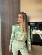 Čipkový top Leyce krátky